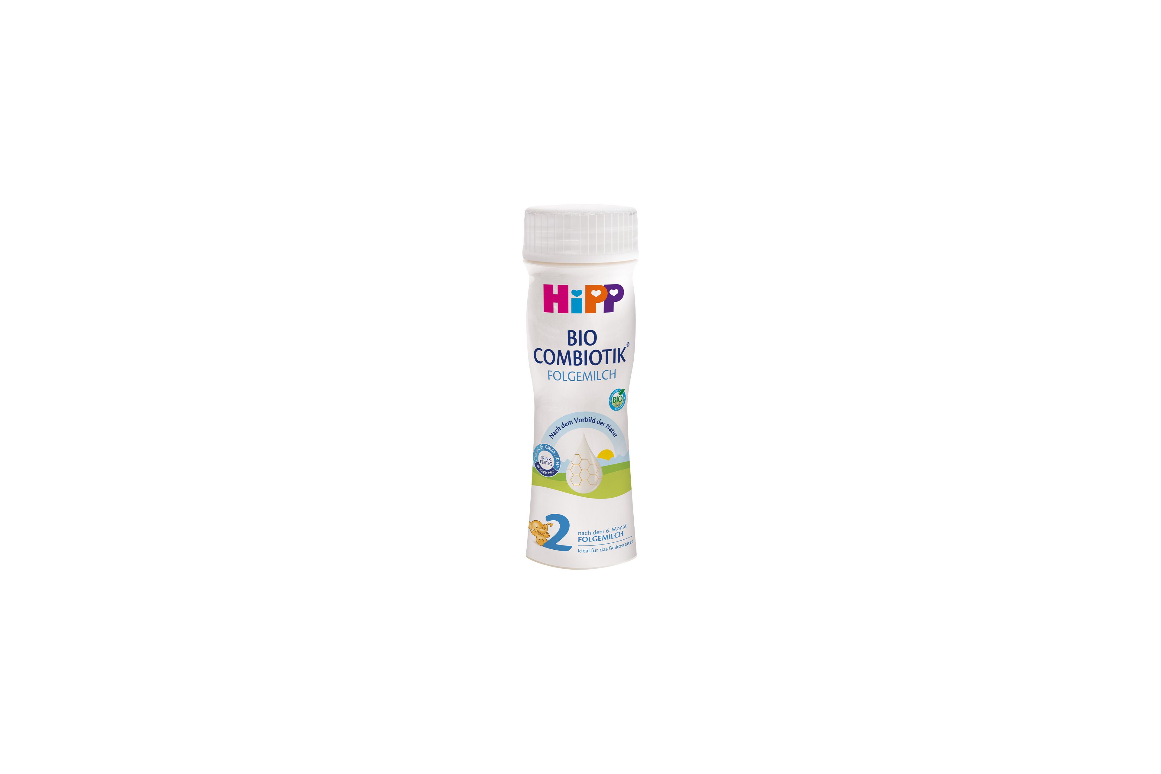Eine Flasche HiPP 2 Bio Combiotik® trinkfertige Folgemilch