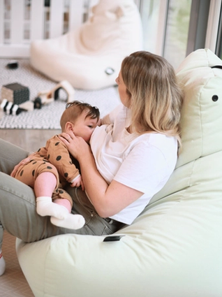 Mum breastfeeding baby