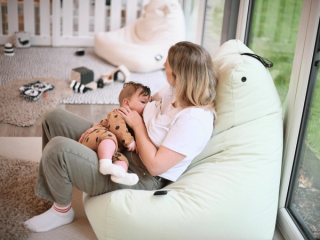 Mum breastfeeding baby