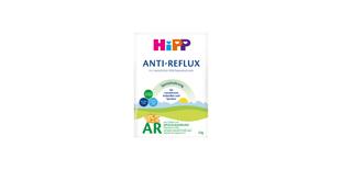 HiPP Anti-Reflux Spezialnahrung im weiß-grünen Portionsbeutel, 22 g, von Geburt an.