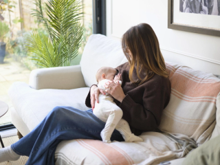 Mum breastfeeding her baby