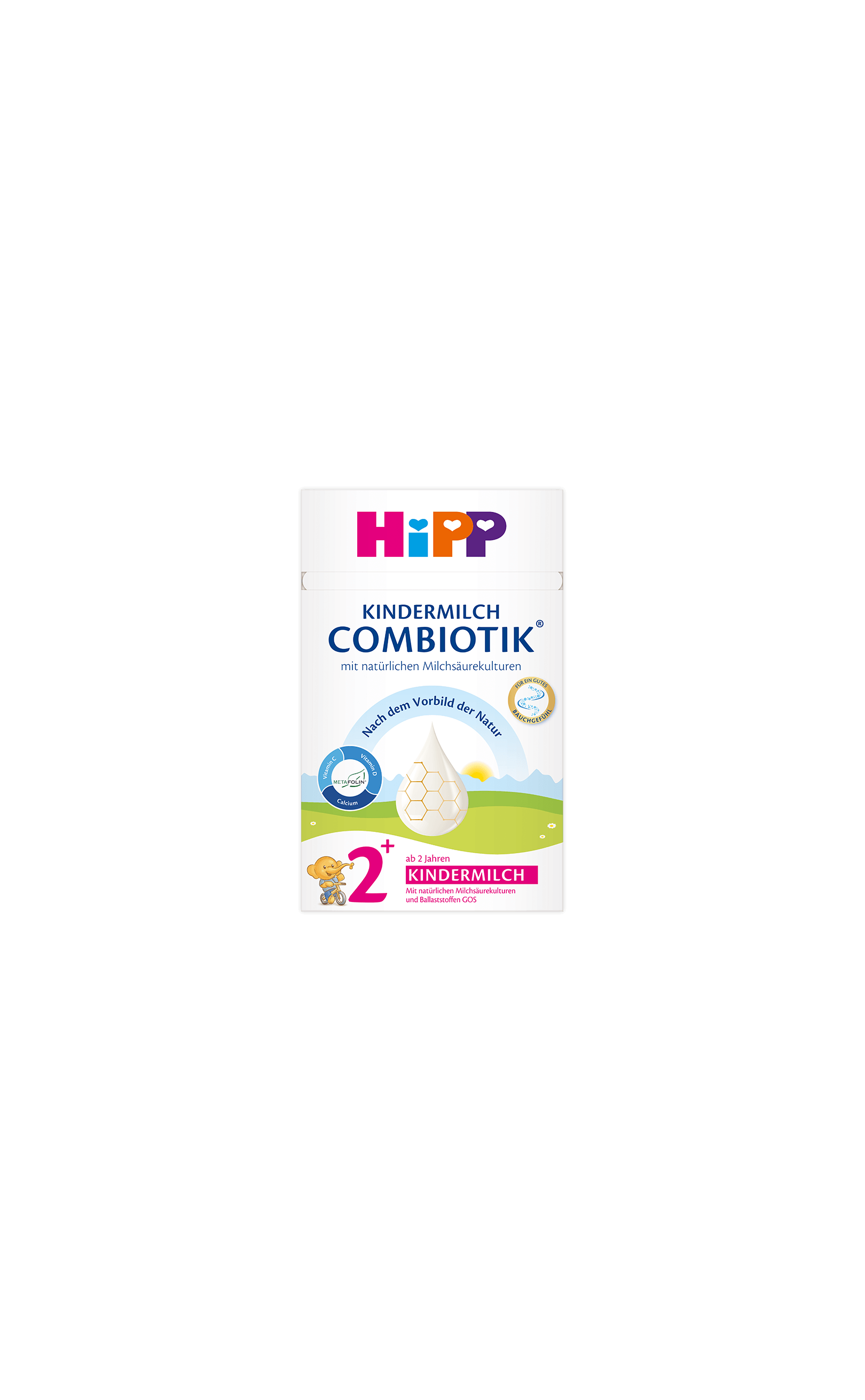 HiPP Kindermilch Combiotik 2+ Packung, 600g, für Kinder ab 2 Jahren mit natürlichen Milchsäurekulturen