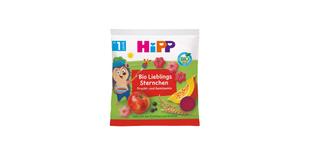 HiPP Bio Lieblings Sternchen Snackpackung mit Frucht-Gemüse-Sternchen, Apfel, Kürbis und Beere, geeignet ab 1 Jahr