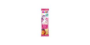 HiPP Einhorn Riegel Bio-Fruchtriegel in pinker Verpackung mit Einhornmotiv, Apfel, Johannisbeeren und Getreideknusper