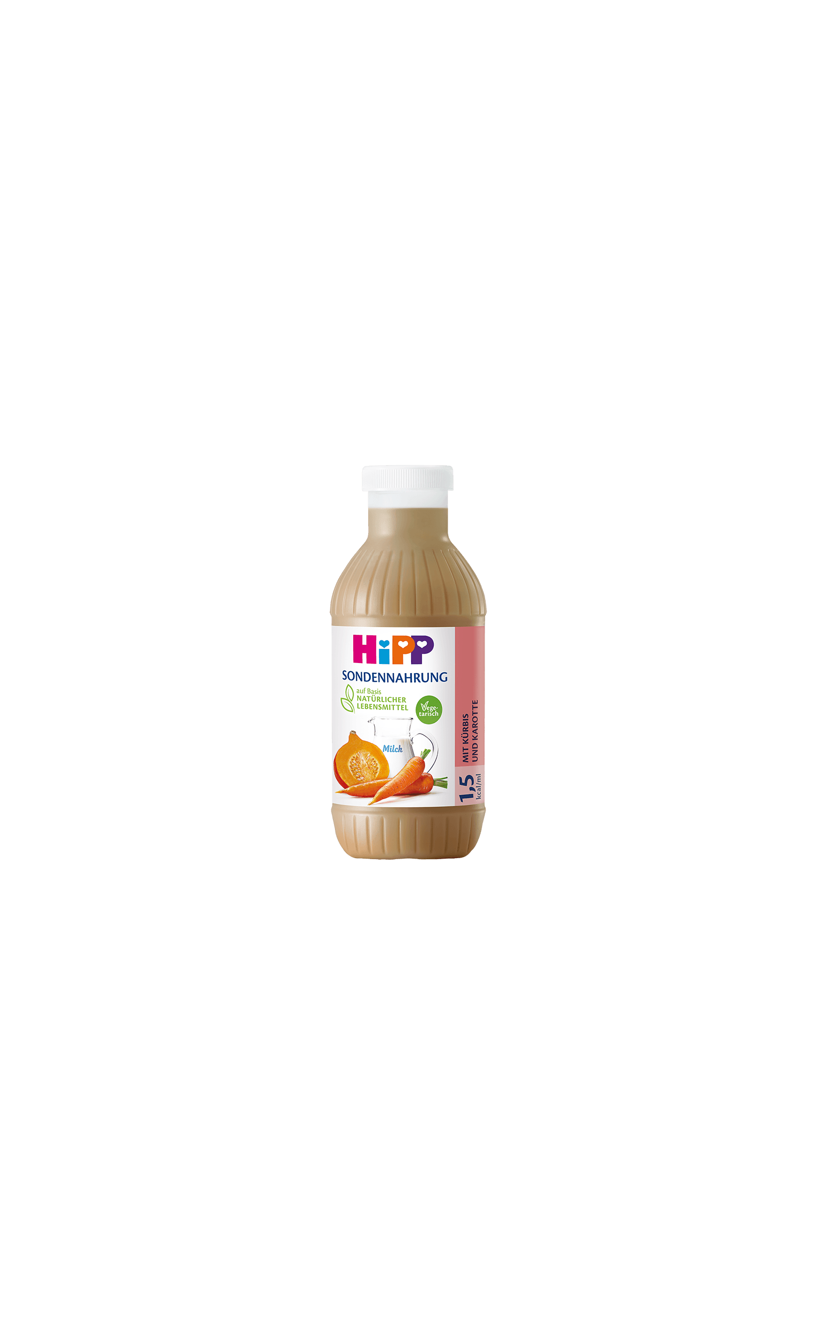 HiPP Sondennahrung 1,5 kcal/ml in Flasche, Variante mit Kürbis und Karotte auf Basis natürlicher Lebensmittel