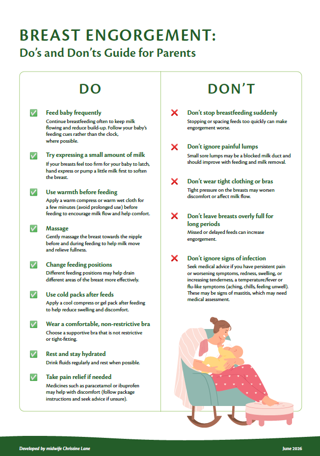 Breast Engorgement: Do’s and Don’ts Guide for Parents