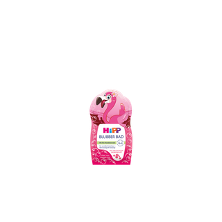 HiPP Blubber Bad Flamingo mit Bio-Mandelextrakt und Erdbeerduft in pinker 40-ml-Packung