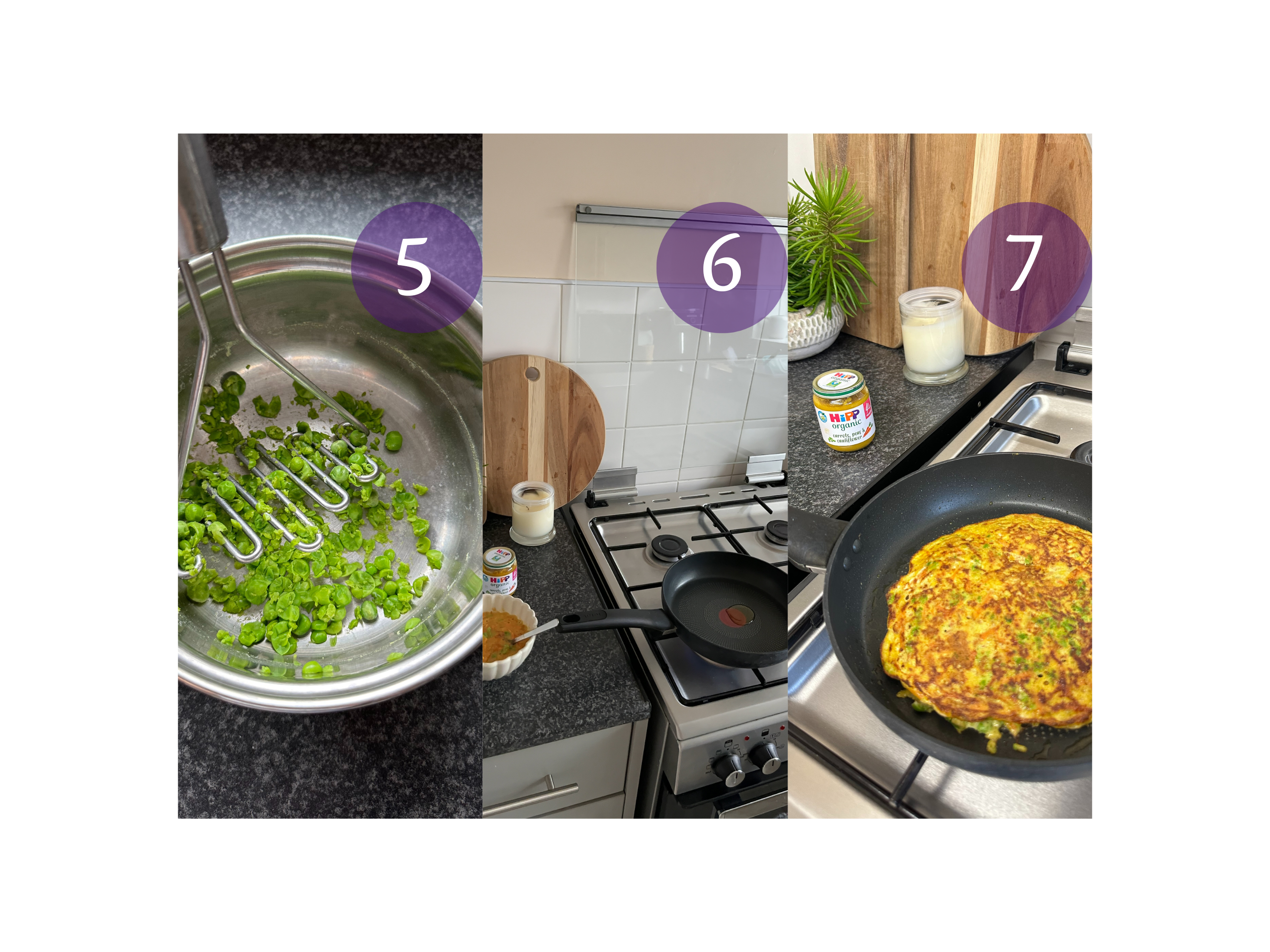 Visual step-by-step guide for recipe method