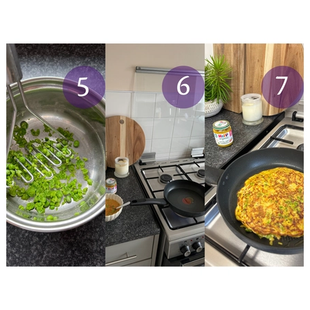 Visual step-by-step guide for recipe method
