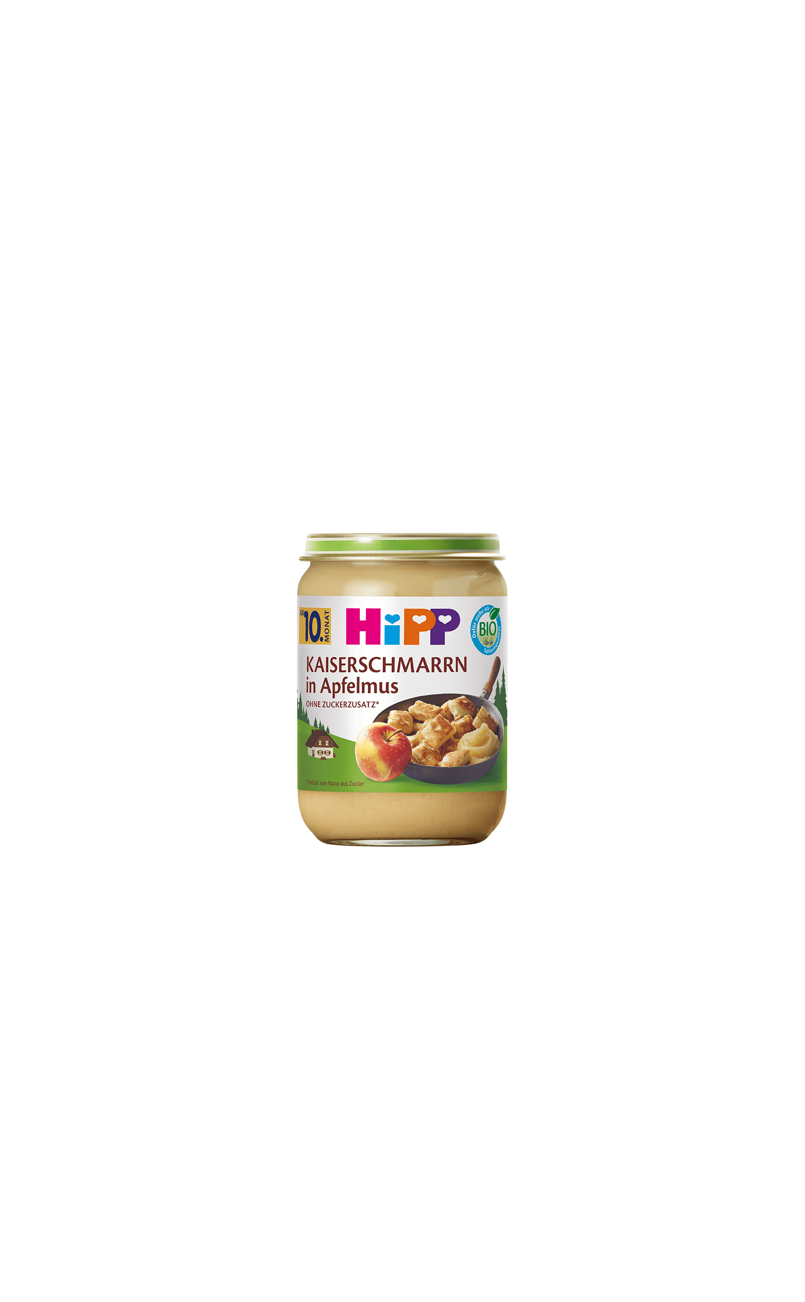HiPP Bio-Gläschen Kaiserschmarrn in Apfelmus für Babys ab 10. Monat, Produktpackung