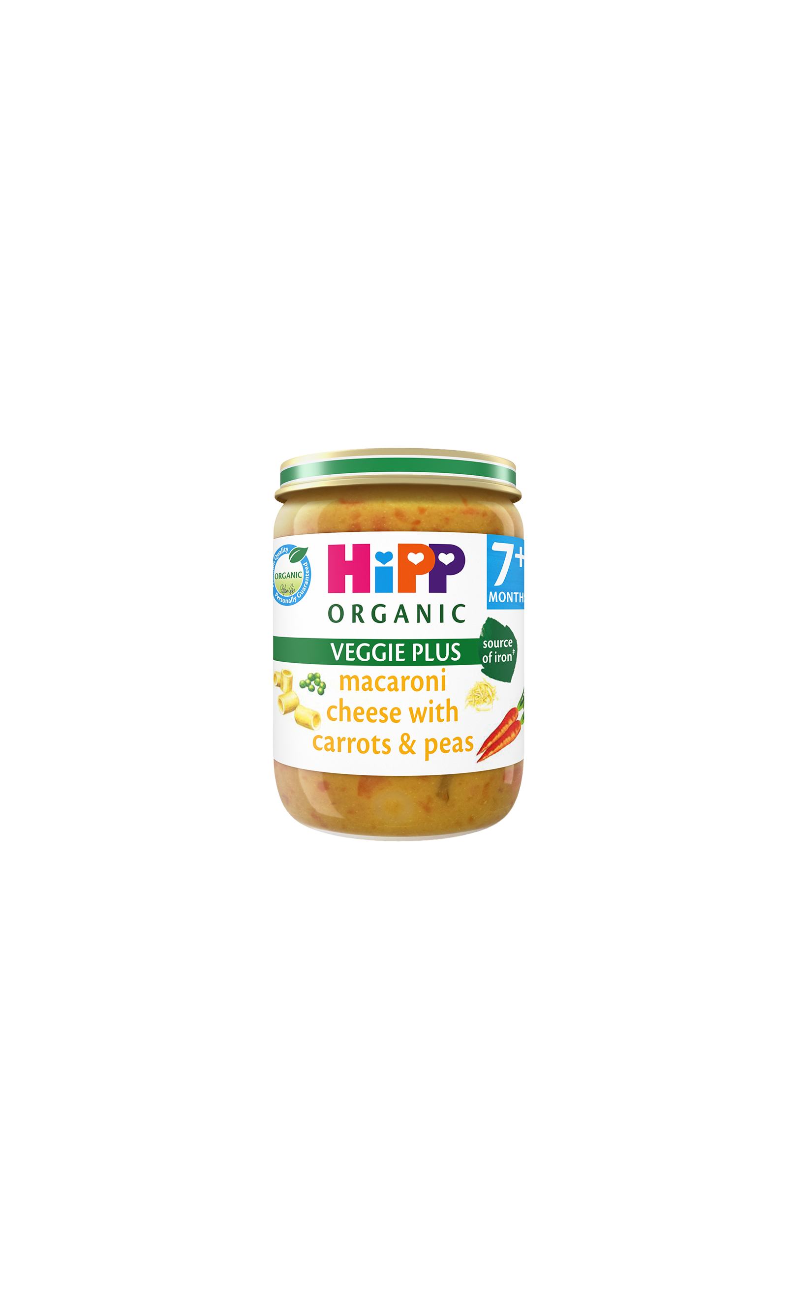 HiPP Organic Macaroni Cheese With Carrots & Peas Jar