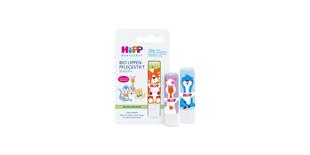HiPP Babysanft Bio Lippen-Pflegestift sensitiv mit bunten Tiermotiven für Kinder, parfumfrei mit Bio-Mandelöl