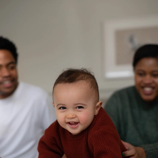 Baby with parents