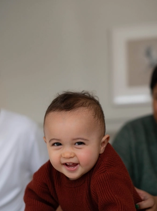 Baby with parents