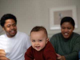 Baby with parents