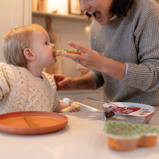 Mum feeding baby