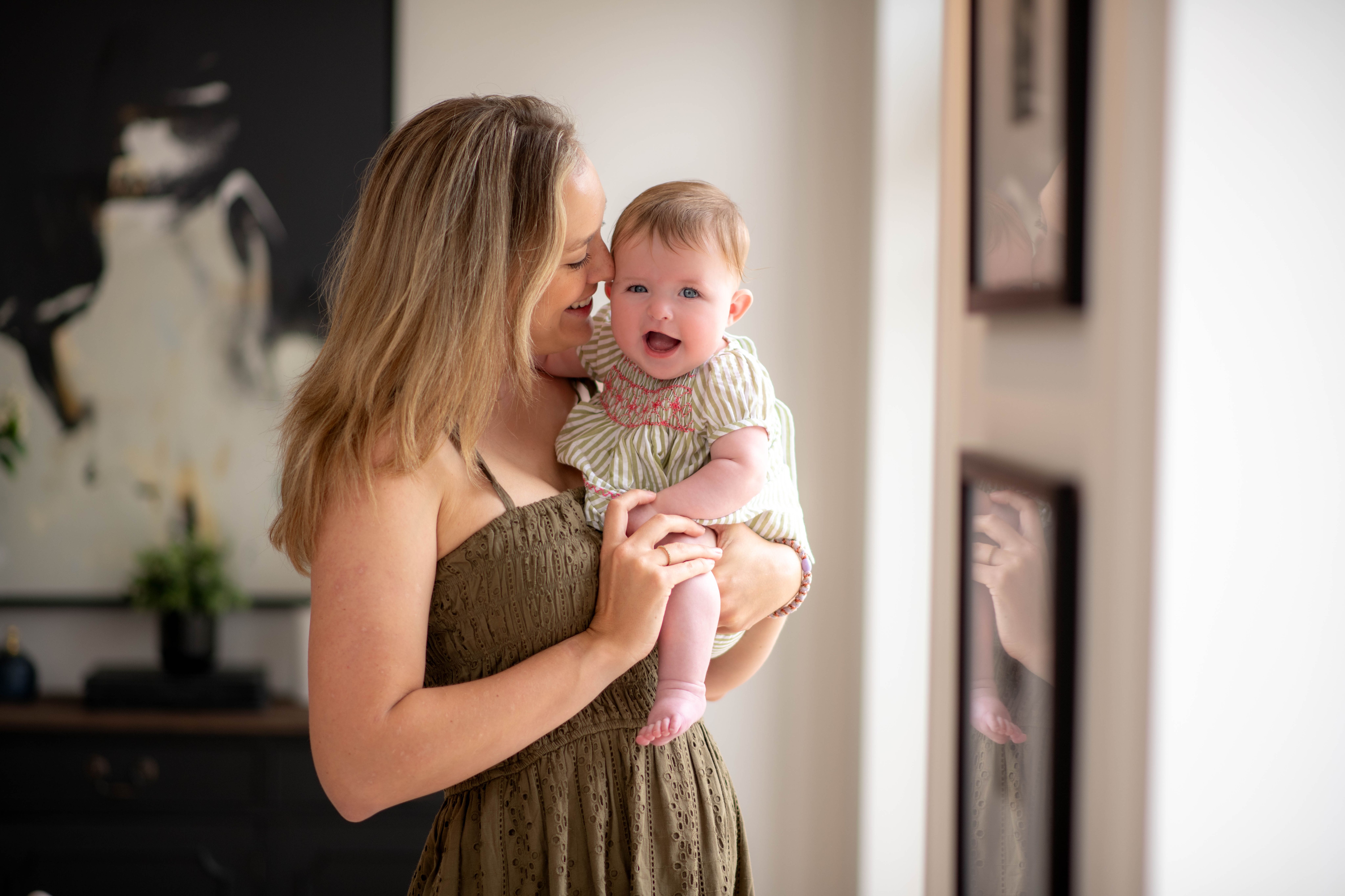 Mum holding baby in her arms