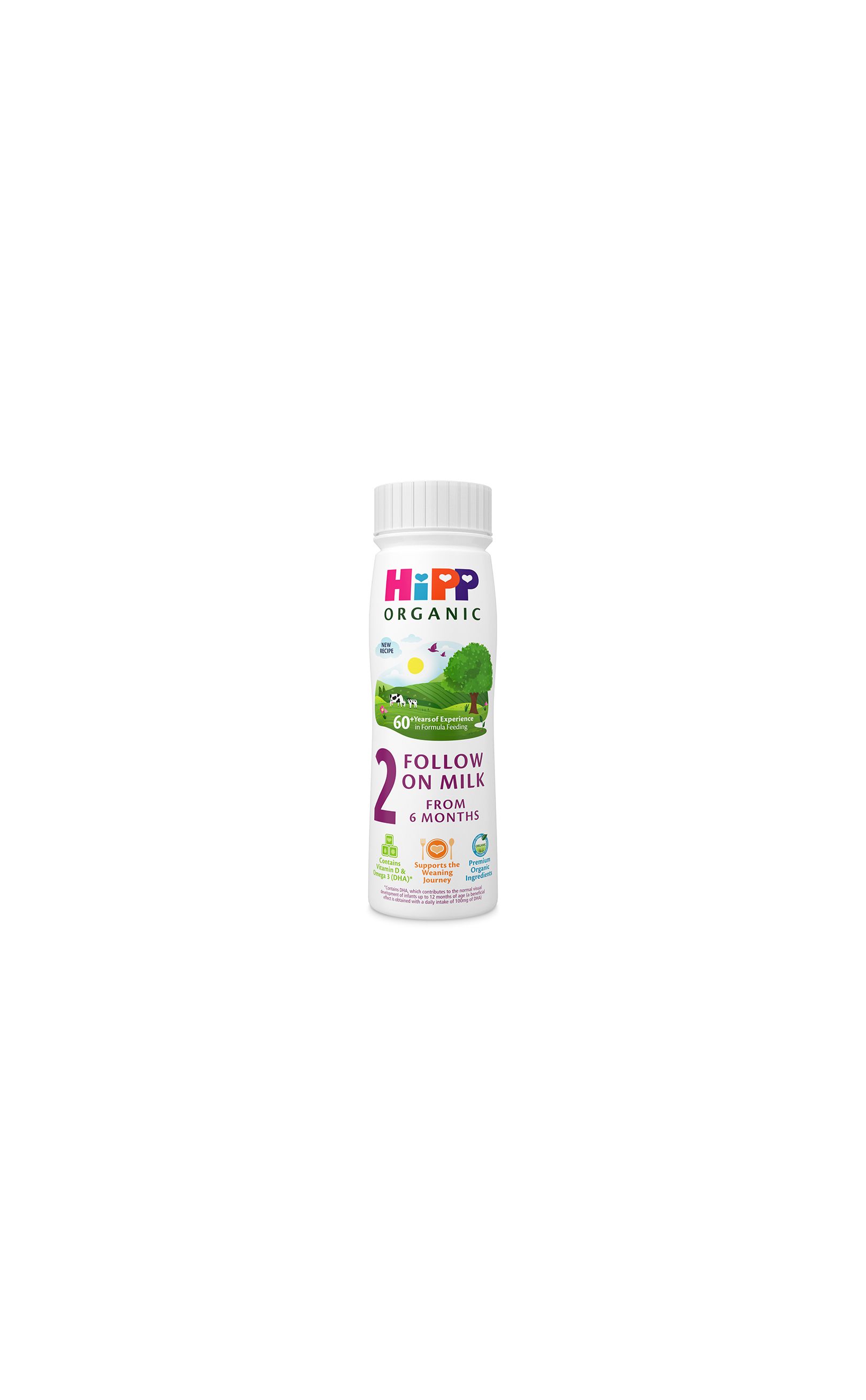 HiPP Organic follow on milk ready to feed bottle
