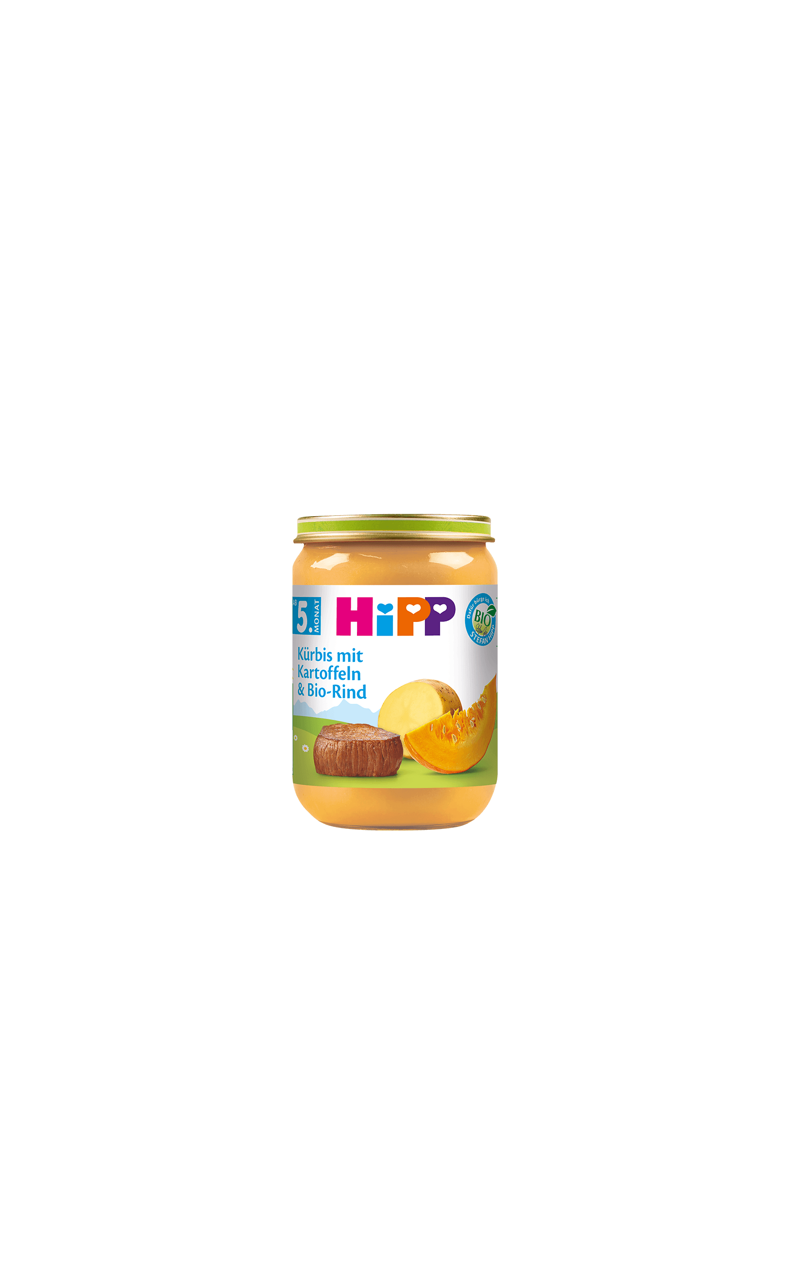 HiPP Bio-Gläschen „Kürbis mit Kartoffeln & Bio-Rind“ ab dem 5. Monat