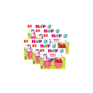 HiPP Bio Mini Desserts Banane in Apfel, 24x100g Packung für Babys ab 5 Monaten, fruchtige Becher im Vorratspack