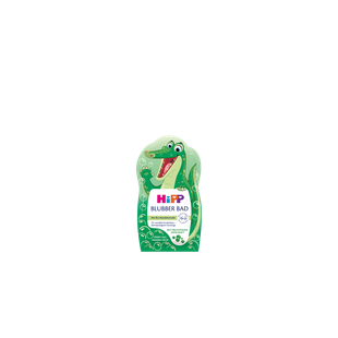 HiPP Blubber Bad 40 ml mit Bio-Mandelextrakt und fruchtigem Apfelduft in grüner Krokodil-Verpackung