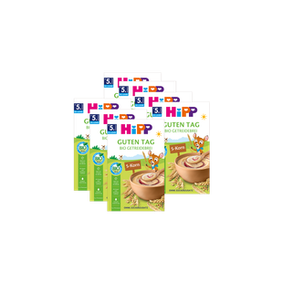 7er Pack HiPP Guten Tag Bio Getreidebrei 5-Korn ohne Zuckerzusatz für Babys ab dem 5. Monat