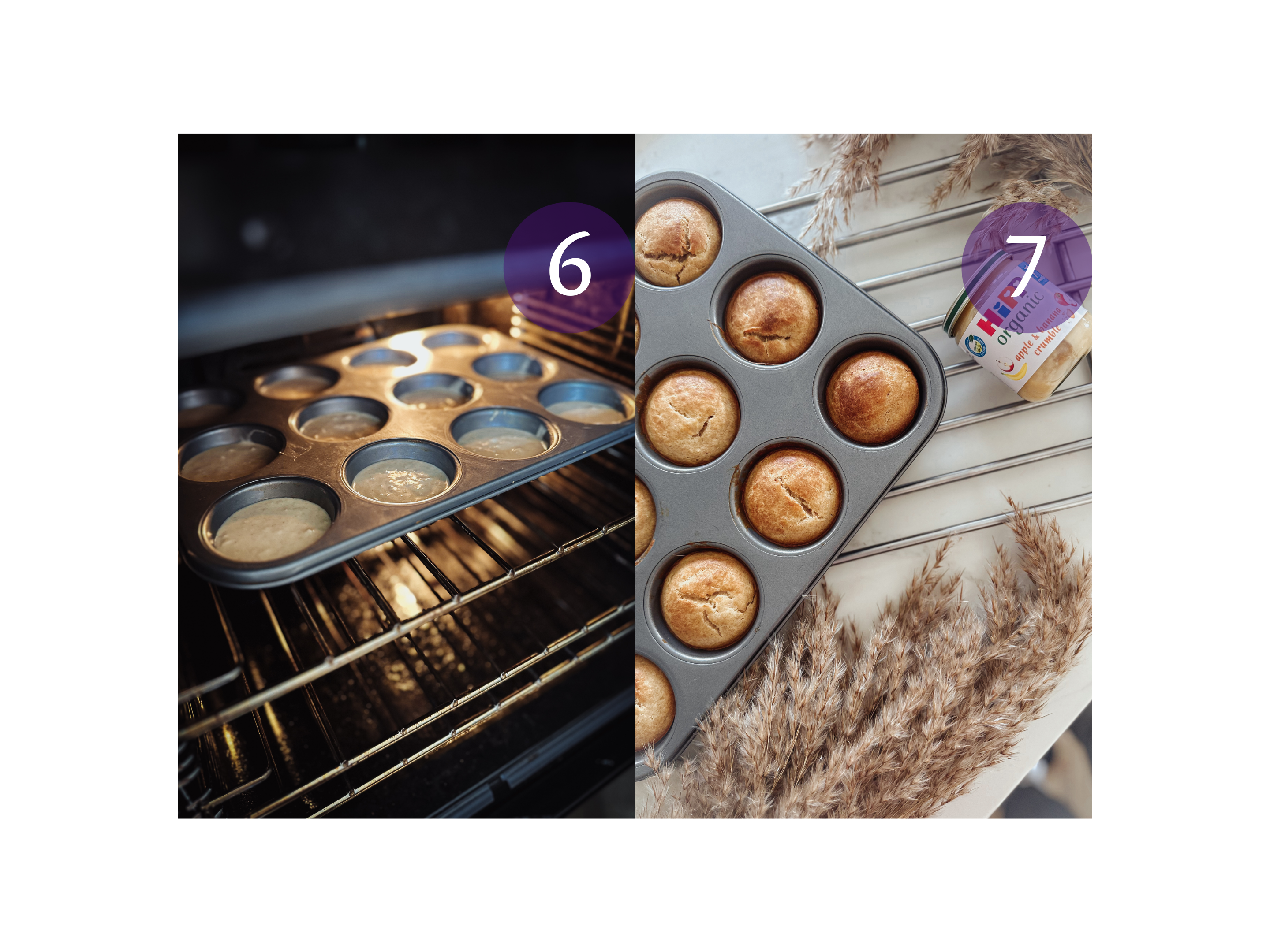 Visual step-by-step guide of recipe method