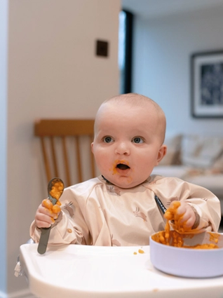 Baby looking shocked