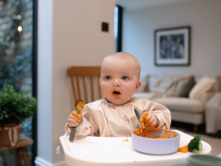 Baby looking shocked