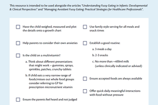 HiPP Organic HCP Avoidant (Fussy) Eating Checklist