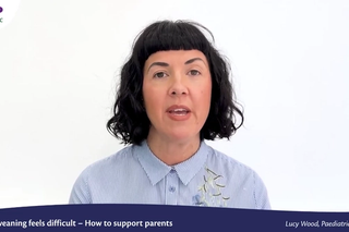 Screenshot from HCP video 'when weaning feels difficult - how to support parents?'