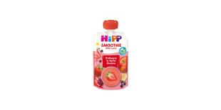 HiPP Bio Smoothie Quetschbeutel Erdbeere in Apfel-Banane, 120 ml, auf weißem Hintergrund