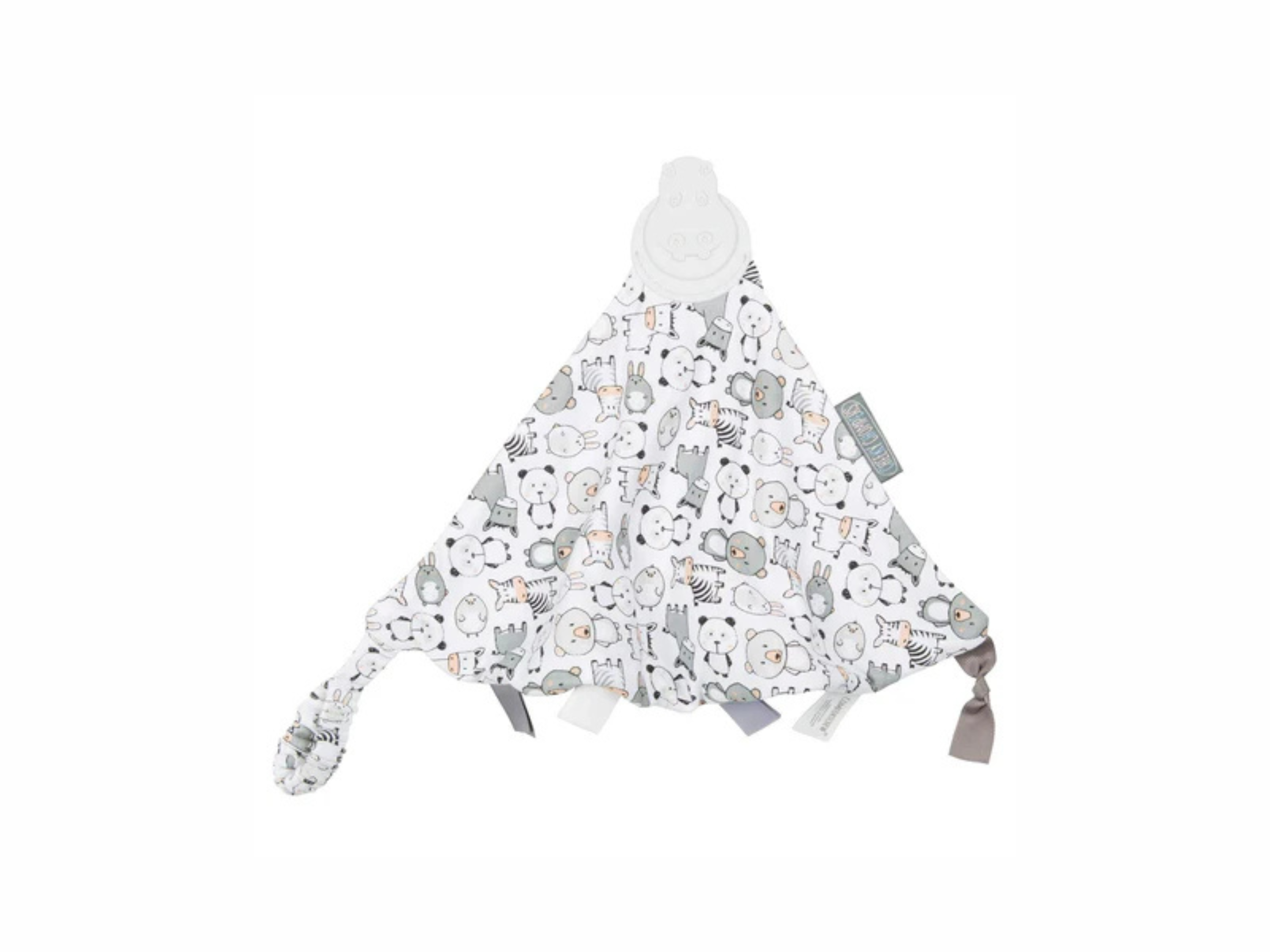 Cheeky Chompers comforter with teether attached