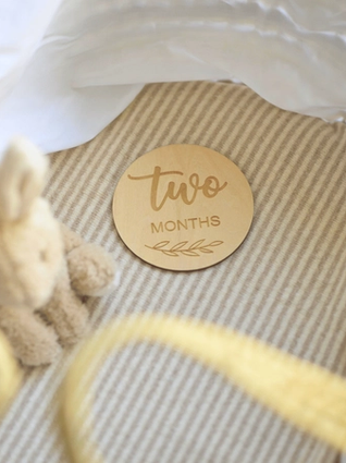 Bassinet with milestone card and soft toy
