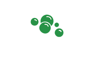 Grüne Blasen in verschieden Größen