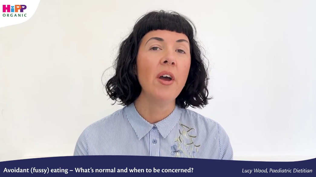 Screenshot from HCP video 'Avoidant (fussy) eating - What's normal and when to be concerned?