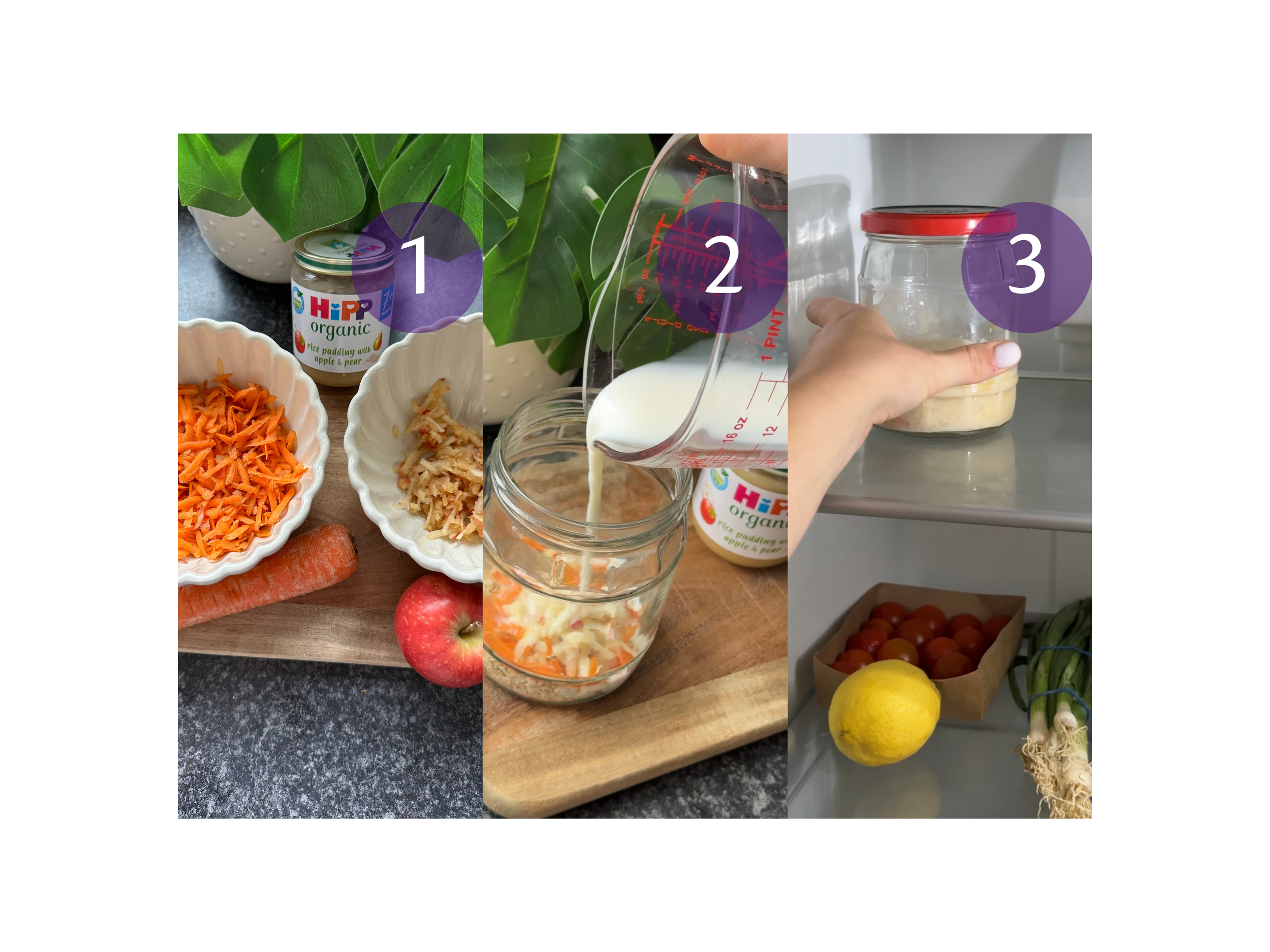 Visual step-by-step guide for recipe method