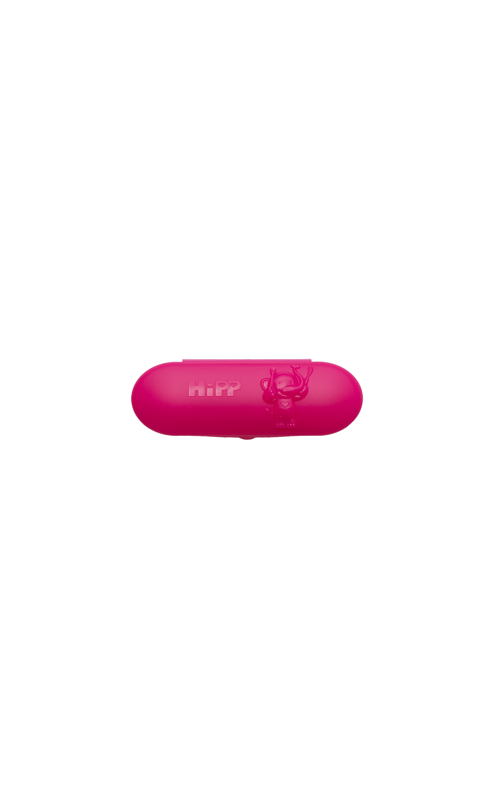 Pink Reiseetui mit zwei Baby-Löffeln