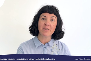 Screenshot from HCP video 'How to manage parents expectations with avoidant (fussy) eating