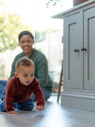 Baby crawling