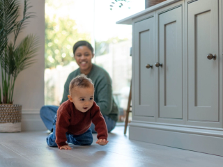 Baby crawling