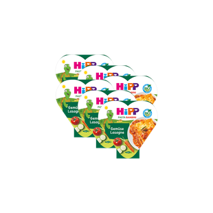 6er-Pack HiPP Pasta Bambini Gemüse-Lasagne Schalen für eine schnelle, kindgerechte Bio-Mahlzeit