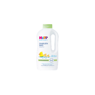 HiPP Babysanft Familienbad Sensitiv 1000ml Flasche mit Entenmotiv für sanftes, hautfreundliches Familien-Badeerlebnis