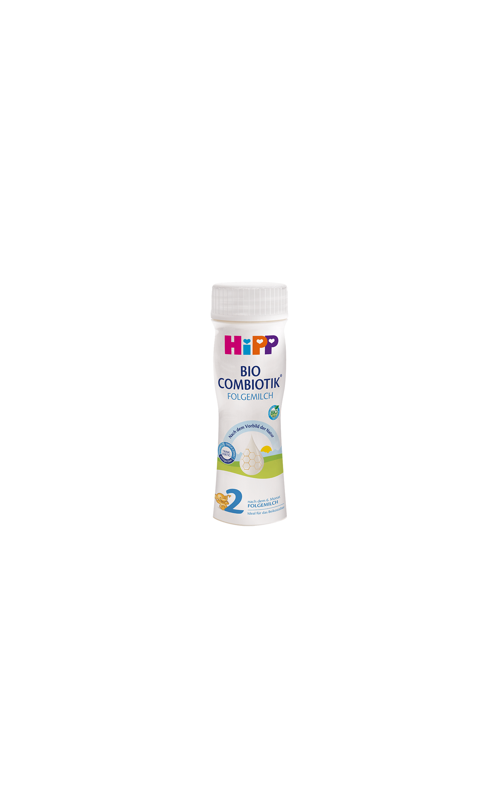 Eine Flasche HiPP 2 Bio Combiotik® trinkfertige Folgemilch