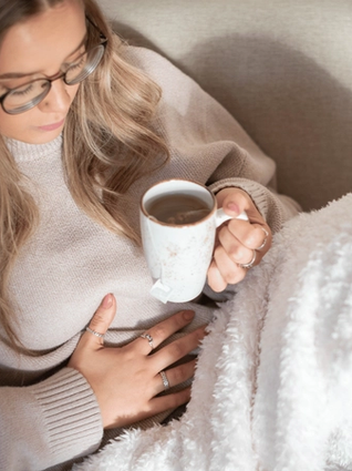 Woman suffering with morning sickness