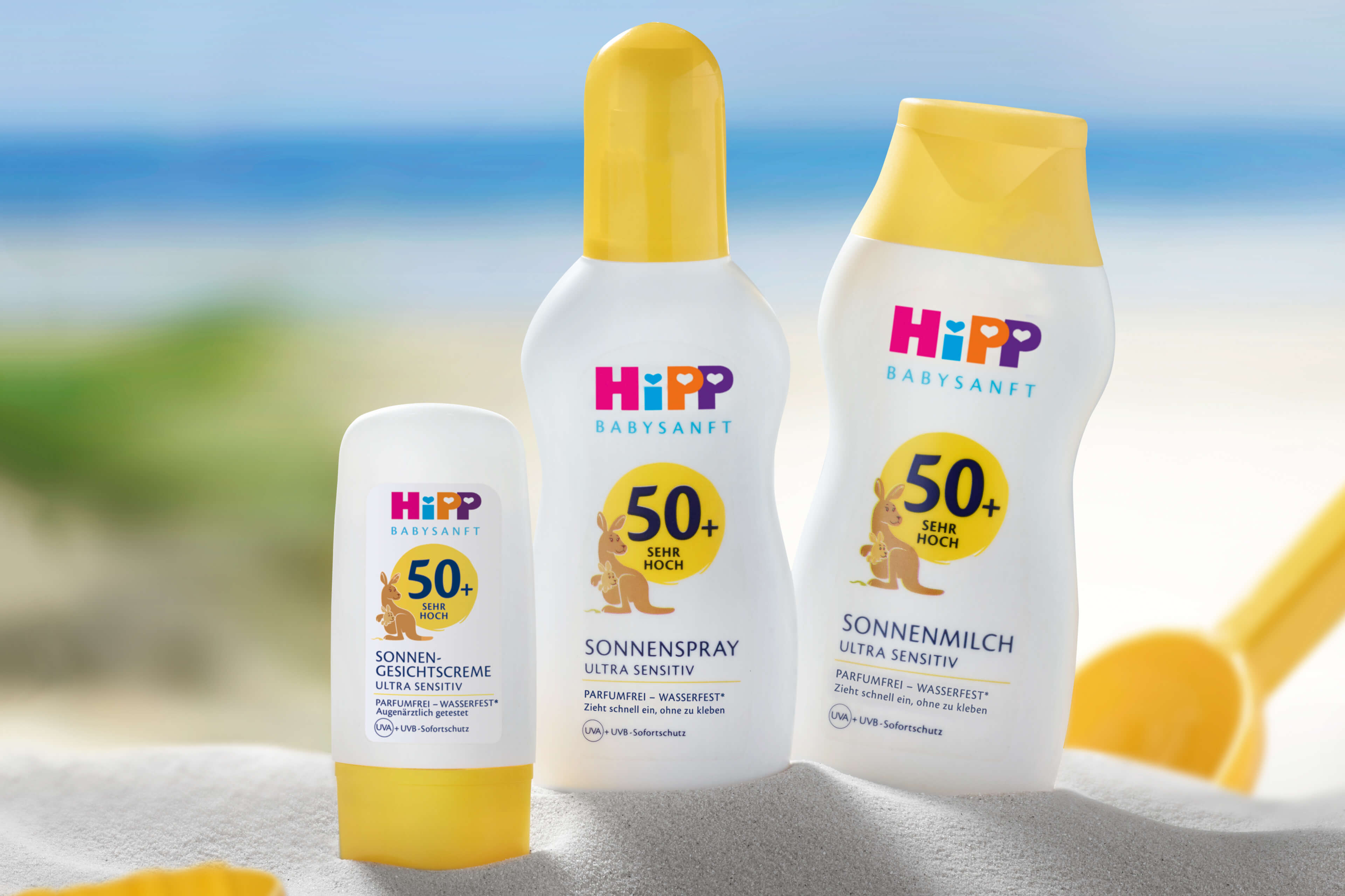 Sonnenmilch im Sand