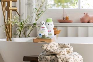 HiPP Kids Hippo and Seal on shelf on a bath tub