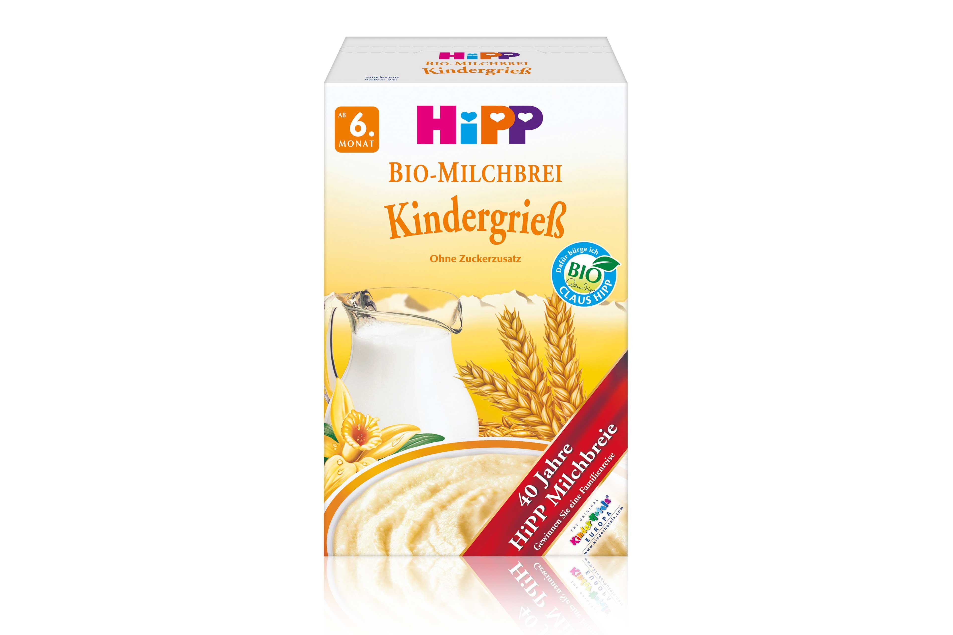 Alte Verpackunf des HiPP Milchbreis