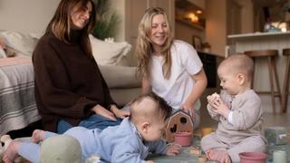 Mums and babies on a play date