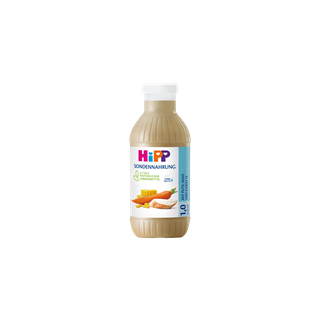 HiPP Sondennahrung 1,0 kcal/ml in Flasche mit Pute, Mais und Karotte auf weißem Hintergrund
